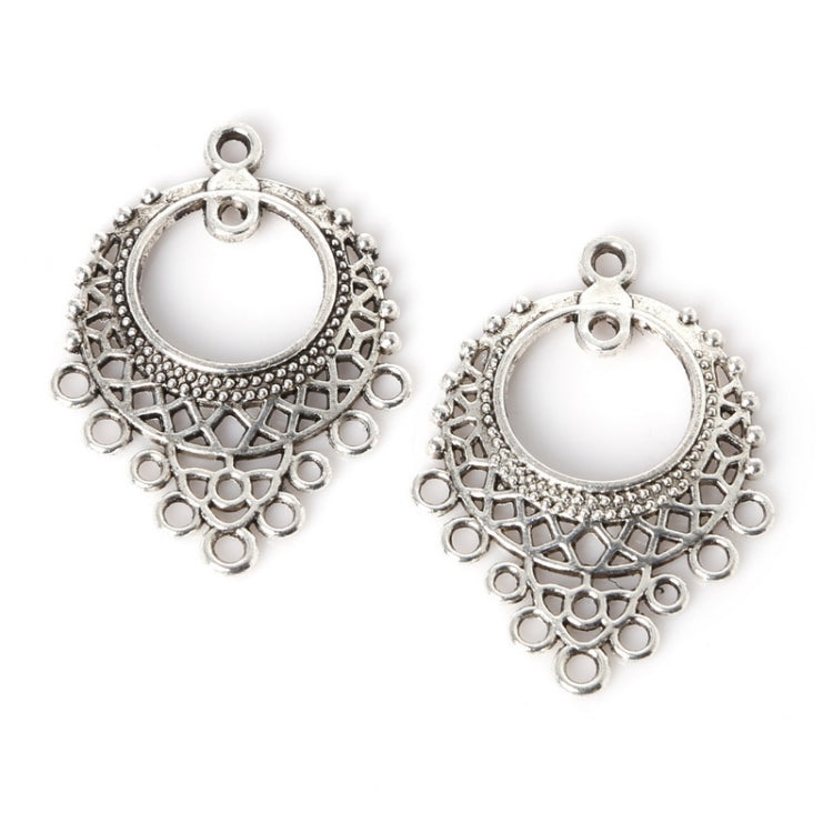 6 breloques pendentifs en métal en alliage de zinc, argent antique, à fabriquer soi-même