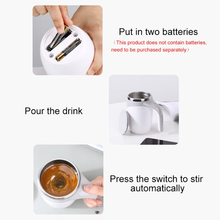 Tasse à mélanger électrique, tasse à mélanger le café, la boisson lactée (Blanc), électrique (Marron)