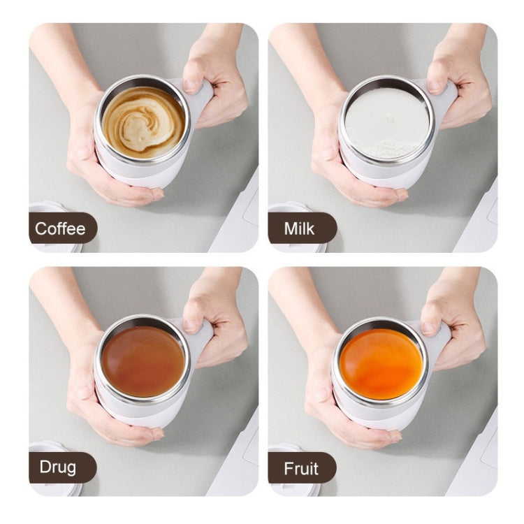 Tasse à mélanger électrique, tasse à mélanger le café, la boisson lactée (Blanc), électrique (Marron)
