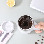 Tasse à mélanger électrique, tasse à mélanger le café, la boisson lactée (Blanc), électrique (Marron)