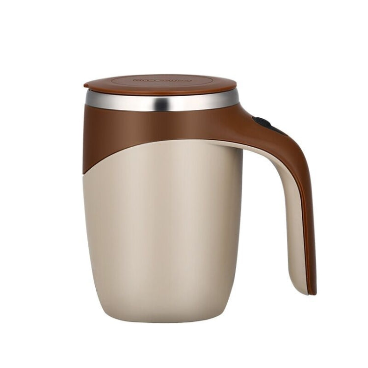 Tasse à mélanger électrique, tasse à mélanger le café, la boisson lactée (Blanc), électrique (Marron)