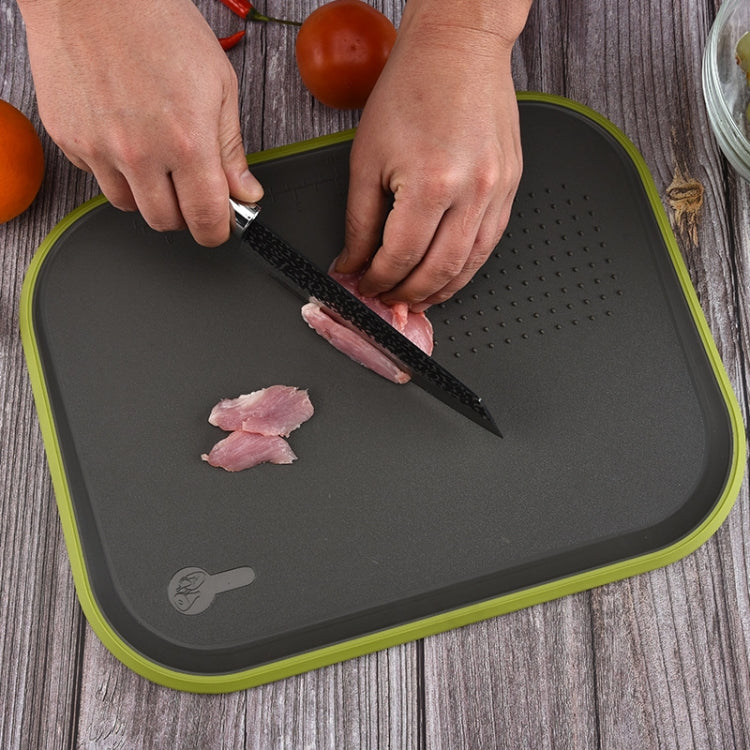 Planche à découper multifonction antidérapante double face en plastique pour fruits, carrée