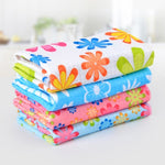 Lot de 4 chiffons de nettoyage en microfibre imprimés à fleurs, serviettes en microfibre imprimées