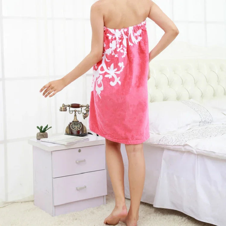 Serviette de bain enveloppante en coton avec velcro réglable pour plage et salon de beauté, pour hommes et femmes, gloire du matin, trèfle fondation, dégradé bleu-vert