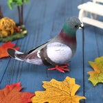 2 PCS Modèle de pigeon en mousse simulation Ornement miniature pour maison et jardin, pigeon en mousse