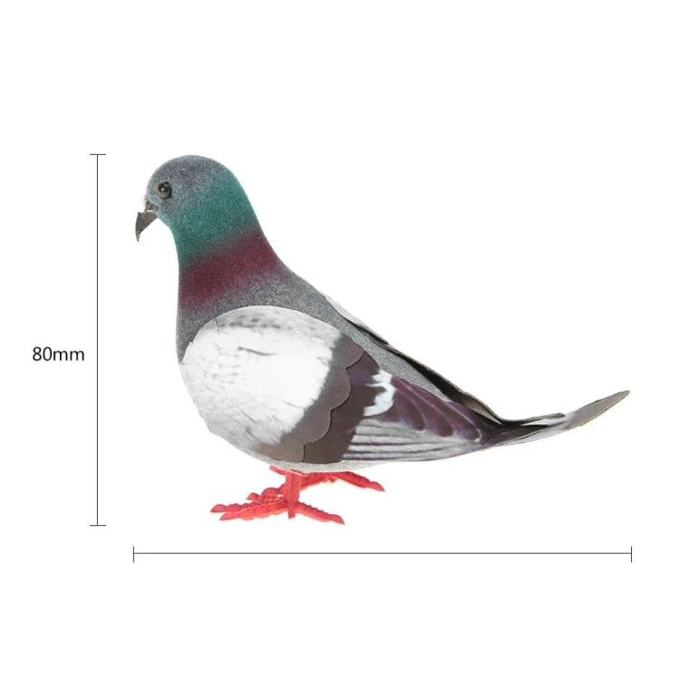 2 PCS Modèle de pigeon en mousse simulation Ornement miniature pour maison et jardin, pigeon en mousse