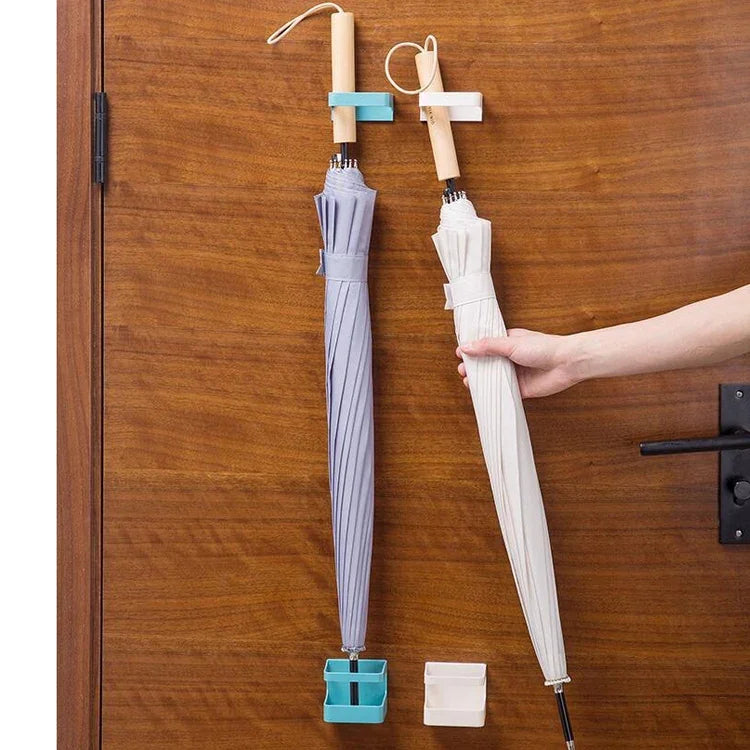 Umbrella Stand Behind Multifunctional Wall Hanging Umbrella Barrel Door, Umbrella Barrel
