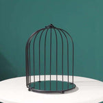 Étagère de rangement cosmétique en forme de cage à oiseaux, étagère de bureau, étagère de finition pour soins de la peau, petit noir, grand noir, petit doré, grand doré