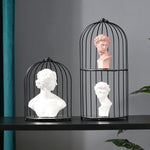 Étagère de rangement cosmétique en forme de cage à oiseaux, étagère de bureau, étagère de finition pour soins de la peau, petit noir, grand noir, petit doré, grand doré