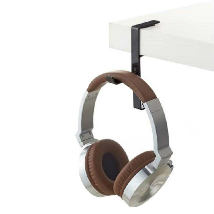 Support pour casque d'écoute, Crochet de bureau pour casque, Cintre de sac en métal, Noir, Blanc