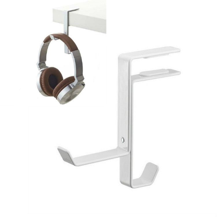 Support pour casque d'écoute, Crochet de bureau pour casque, Cintre de sac en métal, Noir, Blanc