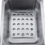Friteuse électrique de comptoir épaissie, friteuse électrique en acier inoxydable pour poulet frit et frites avec panier, friteuse électrique de comptoir