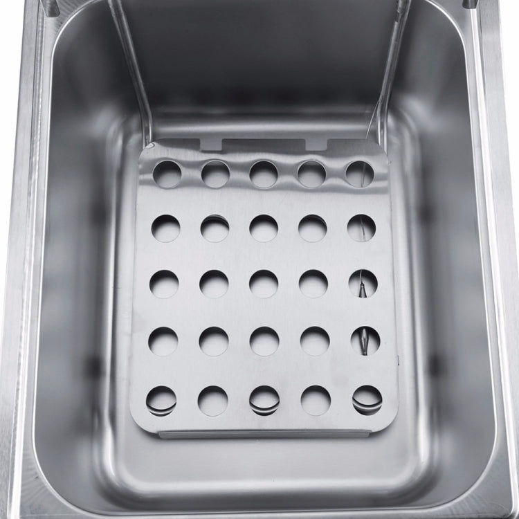 Friteuse électrique de comptoir épaissie, friteuse électrique en acier inoxydable pour poulet frit et frites avec panier, friteuse électrique de comptoir