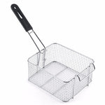 Friteuse électrique de comptoir épaissie, friteuse électrique en acier inoxydable pour poulet frit et frites avec panier, friteuse électrique de comptoir