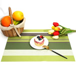 2 PCS sets de table et serviettes pour cuisine et salle à manger, résistants à la chaleur, sets de table en PVC rayé, napperons, dessous de verre