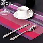 2 PCS sets de table et serviettes pour cuisine et salle à manger, résistants à la chaleur, sets de table en PVC rayé, napperons, dessous de verre