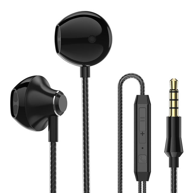 Écouteurs stéréo à basses PTM D31 avec micro, oreillettes mains libres pour sport et jeu, compatibles téléphones portables Samsung Xiaomi