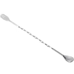 2 cuillères et fourchettes en acier inoxydable à long manche, agitateurs à glace pour cocktails, bâtonnets mélangeurs à vin à double tête