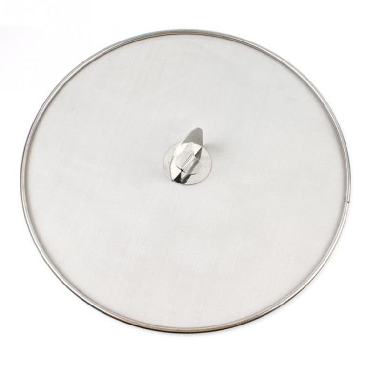 Couvercle Anti-Éclaboussures en Acier Inoxydable, Couverture de Protection Anti-Huile pour Friteuse, Couvercle de Plateau à Pizza, Gadget de Cuisine 33cm