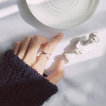 Bague ouverte simple en argent sterling avec croix