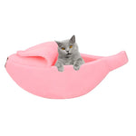 Niche pour animaux de compagnie en forme de banane pour l'hiver, litière créative en forme de banane, S, M, L, XL