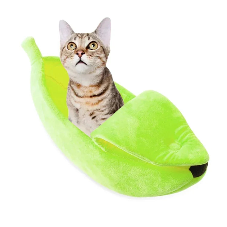 Niche pour animaux de compagnie en forme de banane pour l'hiver, litière créative en forme de banane, S, M, L, XL