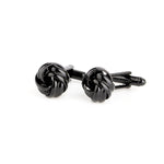 Boutons de manchette homme au design de nœud de mode français, boutons de manchette de chemise de costume de soirée, noir, or, argent