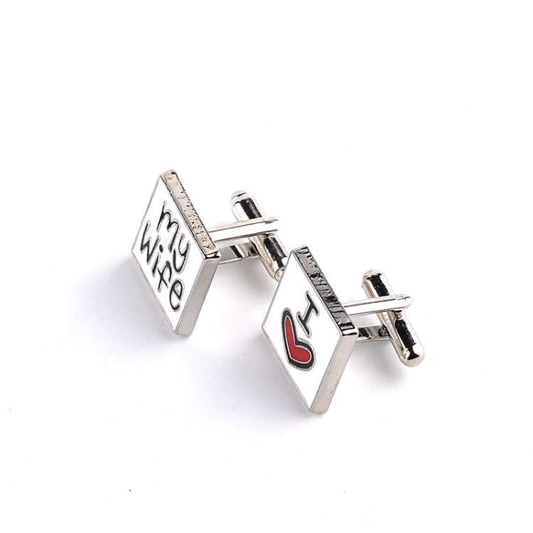 Boutons de manchette pour homme « Good Husband », breloque de chemise, en alliage de zinc