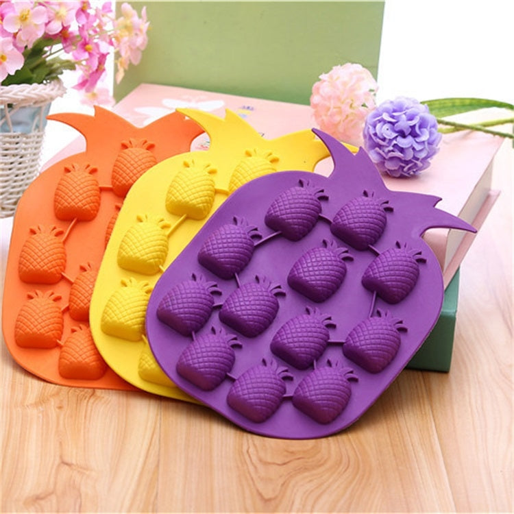 Moule à glaçons créatif en silicone en forme d'ananas, lot de 5, livraison de couleur aléatoire, machine à glaçons ananas
