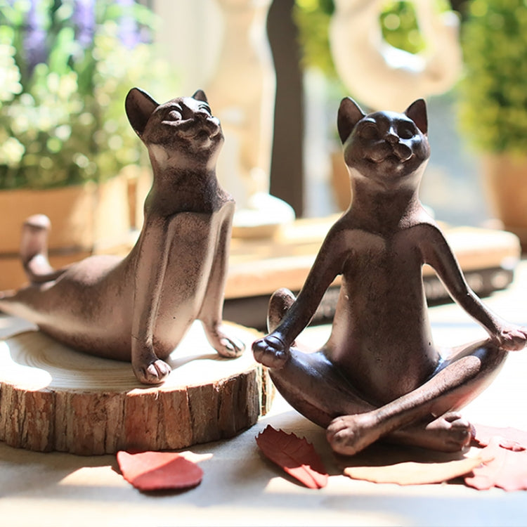 Yoga Cat Animal Figurine Home Decoration Crafts