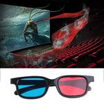 10pcs Lunettes 3D Universelles Monture Noire Rouge Bleu Cyan Anaglyphe 3D 0.2mm Pour Film Jeu DVD
