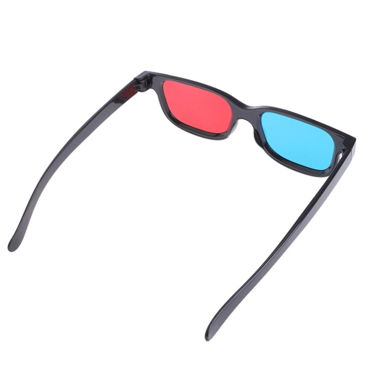 10pcs Lunettes 3D Universelles Monture Noire Rouge Bleu Cyan Anaglyphe 3D 0.2mm Pour Film Jeu DVD