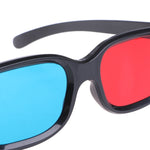 10pcs Lunettes 3D Universelles Monture Noire Rouge Bleu Cyan Anaglyphe 3D 0.2mm Pour Film Jeu DVD