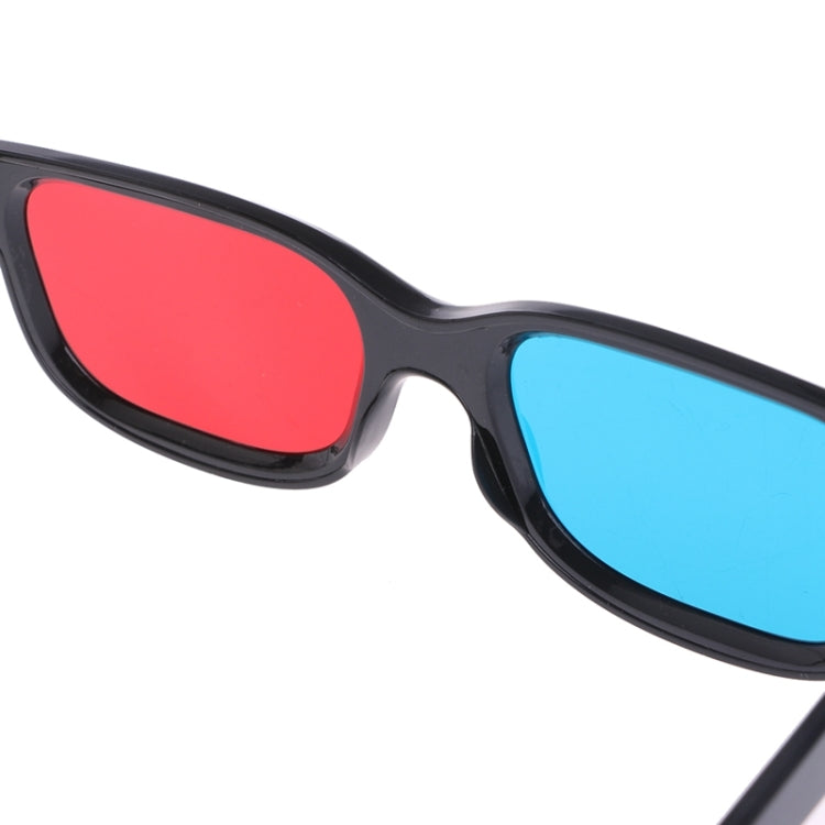 10pcs Lunettes 3D Universelles Monture Noire Rouge Bleu Cyan Anaglyphe 3D 0.2mm Pour Film Jeu DVD
