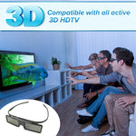 Lunettes 3D universelles à obturateur actif Bluetooth pour projecteur Samsung Sony et Epson 5200, 5200