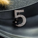 Broche créative individuelle petite fleur Digital 5, or rose noir, or rose blanc, argent noir