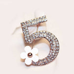 Broche créative individuelle petite fleur Digital 5, or rose noir, or rose blanc, argent noir