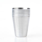 2 ensembles Mini verre à vin extérieur en acier inoxydable, petit ensemble de tasses à boire portable pour la randonnée et le camping avec étui en cuir, petite tasse à boire portable de voyage de 30 ml
