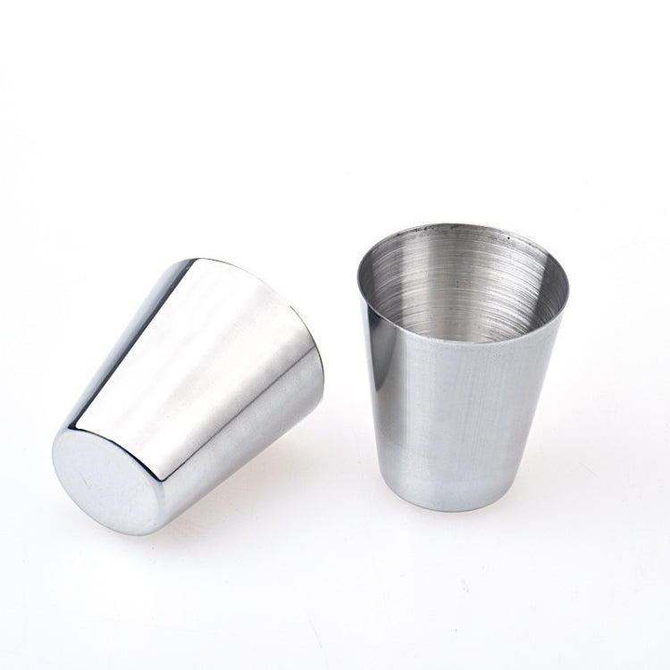 2 ensembles Mini verre à vin extérieur en acier inoxydable, petit ensemble de tasses à boire portable pour la randonnée et le camping avec étui en cuir, petite tasse à boire portable de voyage de 30 ml