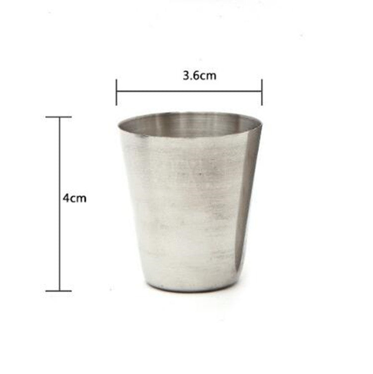 2 ensembles Mini verre à vin extérieur en acier inoxydable, petit ensemble de tasses à boire portable pour la randonnée et le camping avec étui en cuir, petite tasse à boire portable de voyage de 30 ml