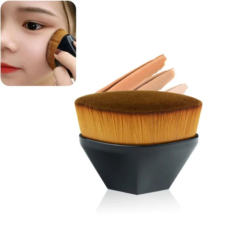 Pinceau Fond de Teint Pétale Brosses de Maquillage BB Crème Pinceau Poudre Libre Kit Plat Pincel Maquiagem, Noir, Rose