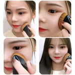 Pinceau Fond de Teint Pétale Brosses de Maquillage BB Crème Pinceau Poudre Libre Kit Plat Pincel Maquiagem, Noir, Rose