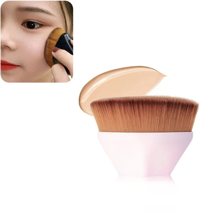 Pinceau Fond de Teint Pétale Brosses de Maquillage BB Crème Pinceau Poudre Libre Kit Plat Pincel Maquiagem, Noir, Rose