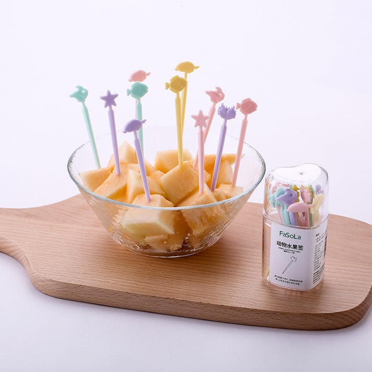 Enseigne fourchette à gâteau de fruits en forme d'animal de dessin animé créatif, livraison en couleur aléatoire