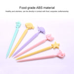 Enseigne fourchette à gâteau de fruits en forme d'animal de dessin animé créatif, livraison en couleur aléatoire