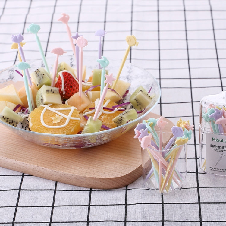Enseigne fourchette à gâteau de fruits en forme d'animal de dessin animé créatif, livraison en couleur aléatoire