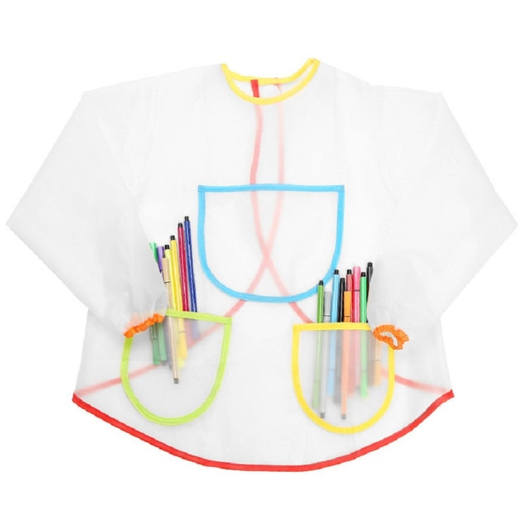 Tablier de dessin transparent, imperméable et anti-salissure pour enfants, tablier transparent