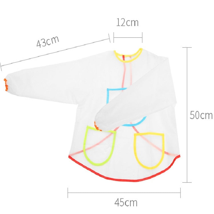 Tablier de dessin transparent, imperméable et anti-salissure pour enfants, tablier transparent