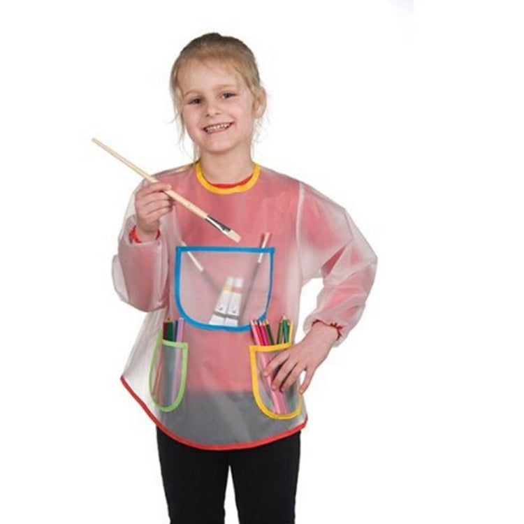 Tablier de dessin transparent, imperméable et anti-salissure pour enfants, tablier transparent