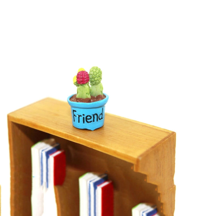 Mini plante artificielle mignonne en pot Accessoires de décoration miniature pour maison de poupée, Bleu, Bébé, Cœur d'amour, Fleur, Amour